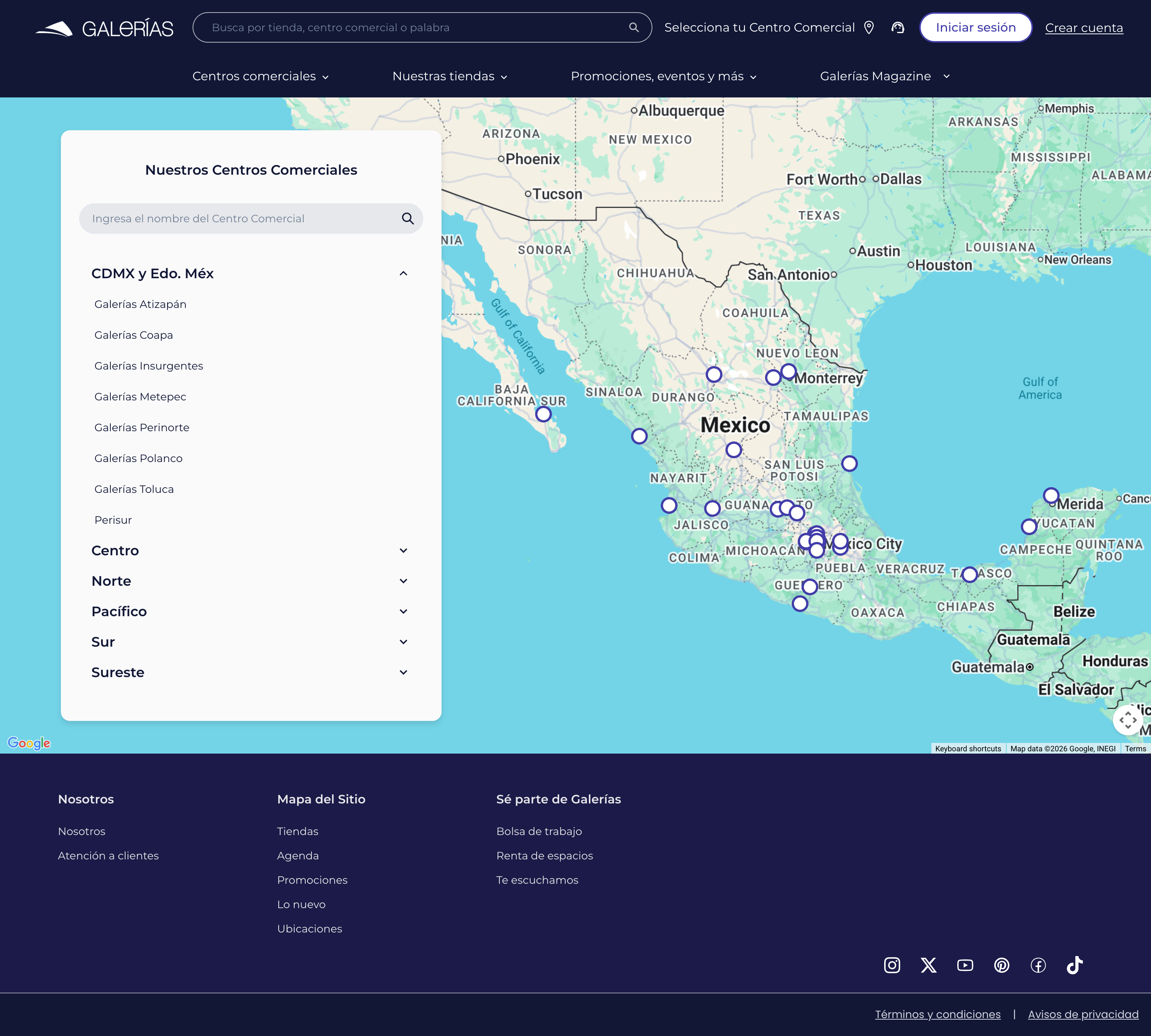 Web Platform — Galerías
